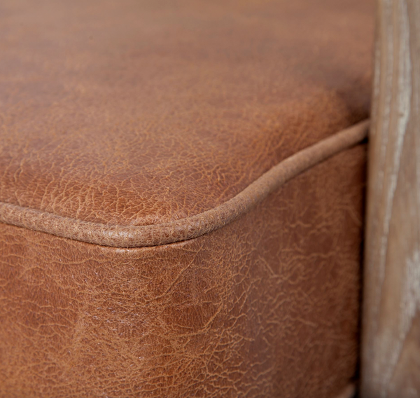 32x24 Leather & Fabric Accent Chair