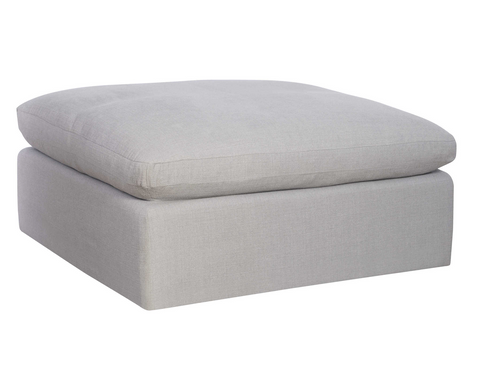 38x38 Light Grey Ottoman W/ Down