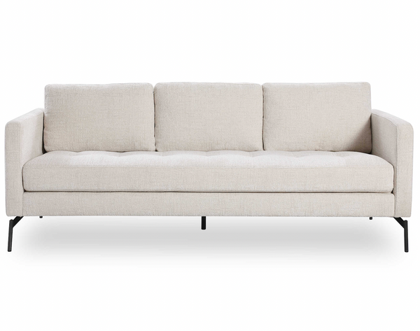 80" Ivory Chenille Sofa