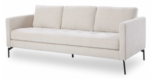 80" Ivory Chenille Sofa