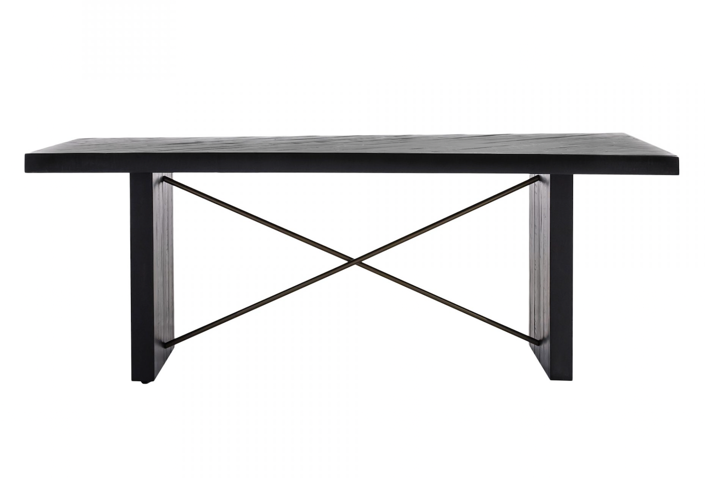 80" Rustic Black Dining Table