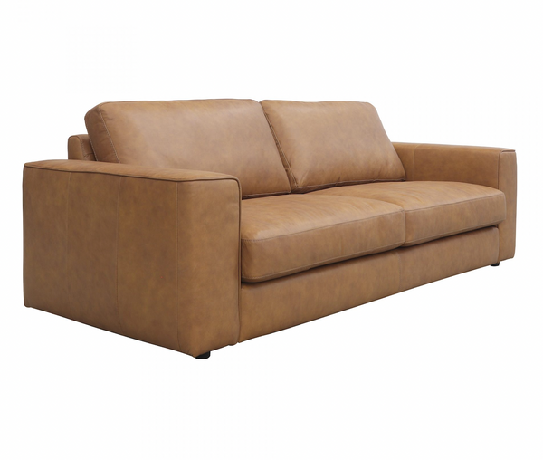 89" Tanned Leather Sofa