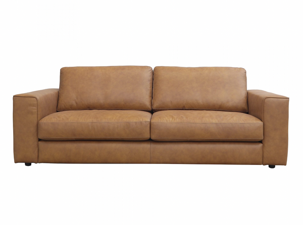 89" Tanned Leather Sofa